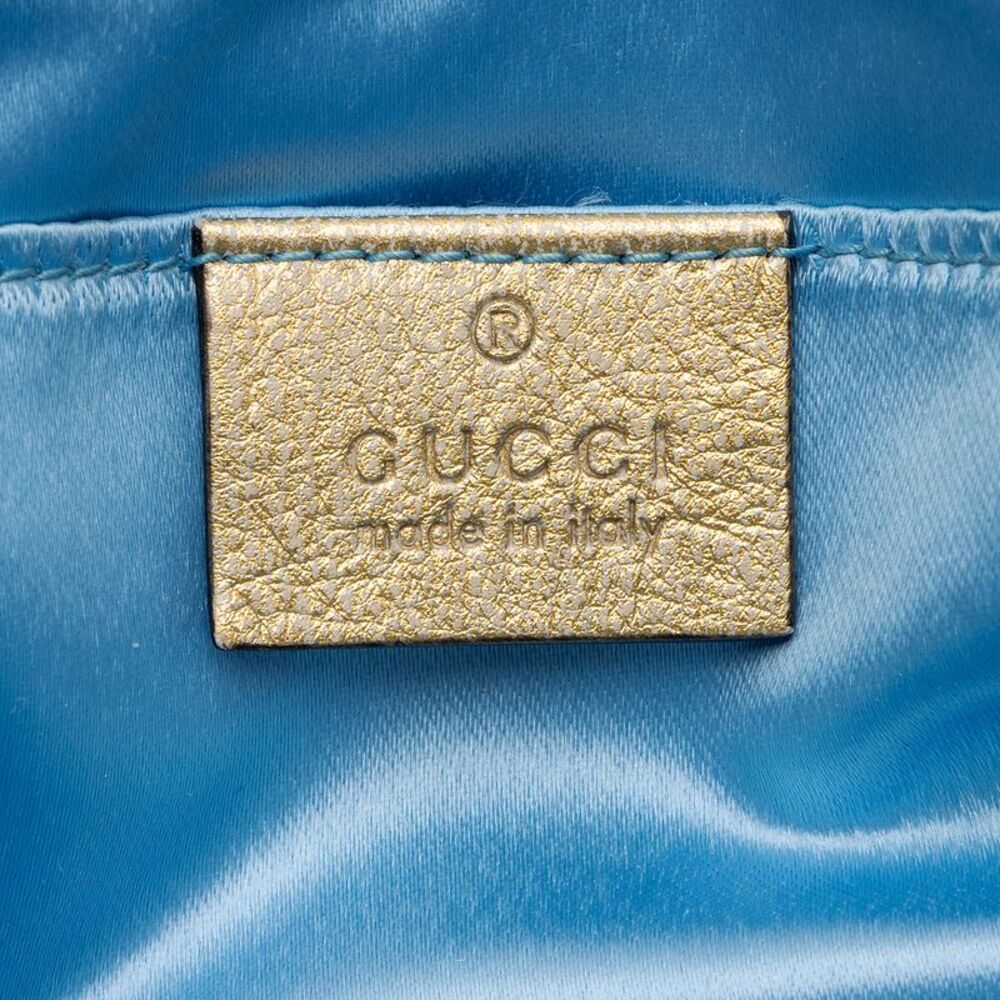 Gucci Metallic Matelasse Leather GG Marmont Mini Flap Shoulder Bag - Picture 8 of 15